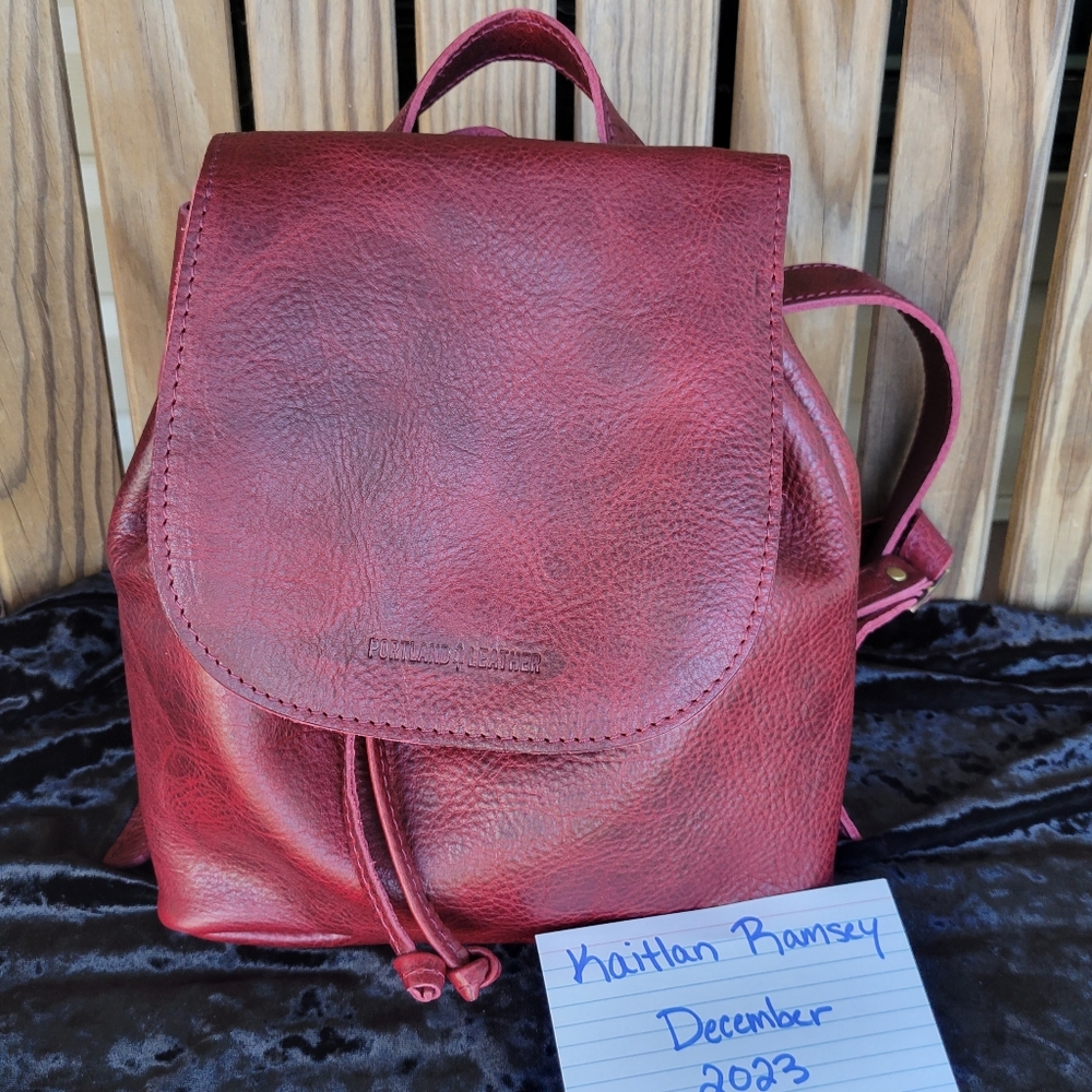 Portland Leather Goods Sangria Bucket Backpack